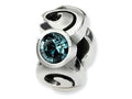 Reflections Sterling Silver December Preciosa Crystal Birth Month Bead / Charm