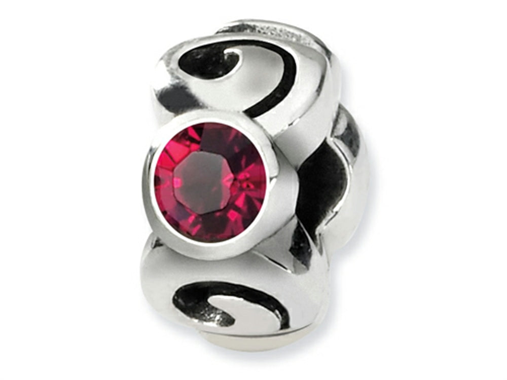 Reflections Sterling Silver July Preciosa Crystal Birth Month Bead / Charm