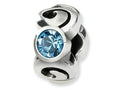 Reflections Sterling Silver March Preciosa Crystal Birth Month Bead / Charm