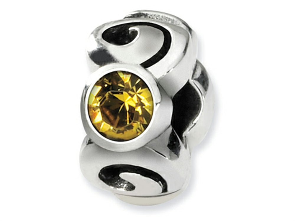 Reflections Sterling Silver November Preciosa Crystal Birth Month Bead / Charm