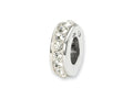 Reflections Sterling Silver April Single Row Preciosa Crystal Bead / Charm