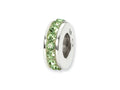 Reflections Sterling Silver August Single Row Preciosa Crystal Bead / Charm