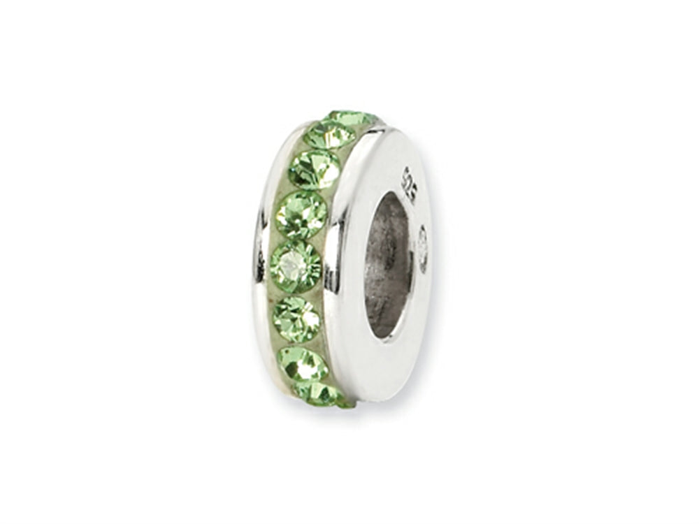 Reflections Sterling Silver August Single Row Preciosa Crystal Bead / Charm