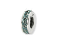 Reflections Sterling Silver December Single Row Preciosa Crystal Bead / Charm