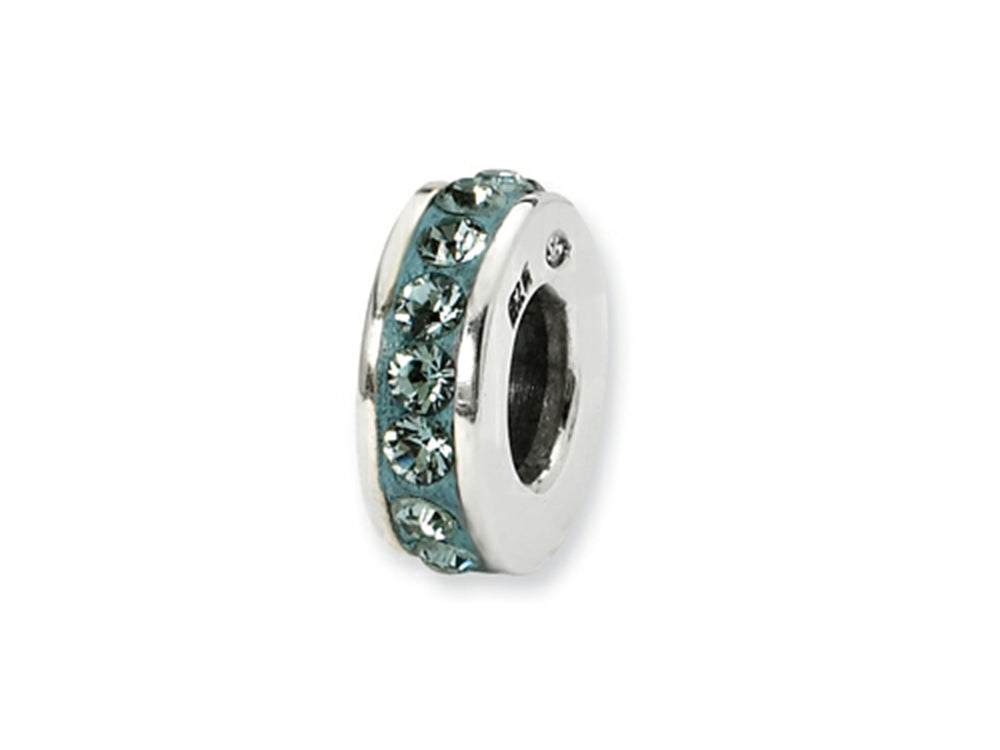 Reflections Sterling Silver December Single Row Preciosa Crystal Bead / Charm