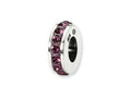 Reflections Sterling Silver February Single Row Preciosa Crystal Bead / Charm