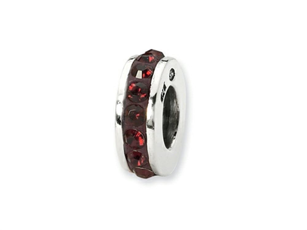 Reflections Sterling Silver January Single Row Preciosa Crystal Bead / Charm