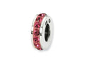 Reflections Sterling Silver July Single Row Preciosa Crystal Bead / Charm
