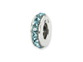 Reflections Sterling Silver March Single Row Preciosa Crystal Bead / Charm