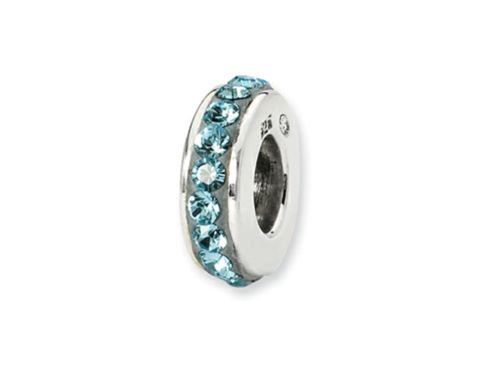 Reflections Sterling Silver March Single Row Preciosa Crystal Bead / Charm