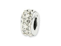 Reflections Sterling Silver April Double Row Preciosa Crystal Bead / Charm