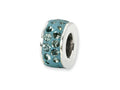 Reflections Sterling Silver December Double Row Preciosa Crystal Bead / Charm