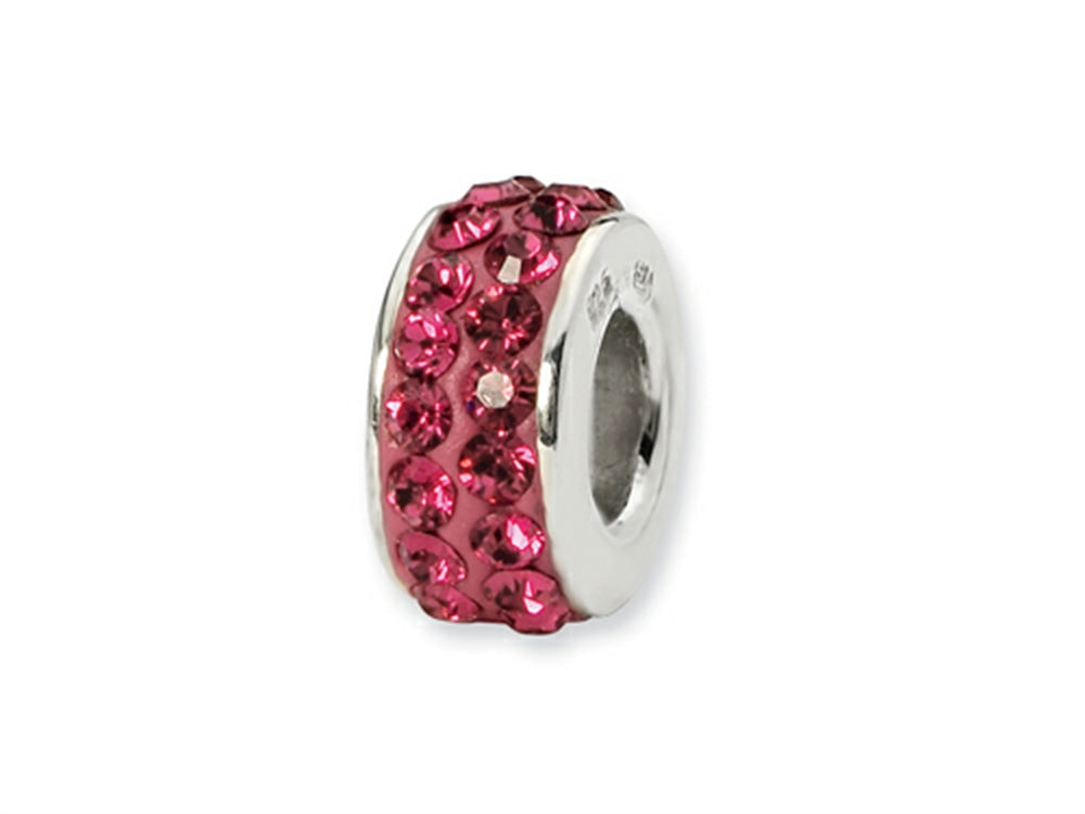 Reflections™ Sterling Silver July Double Row Preciosa Crystal Bead / Charm