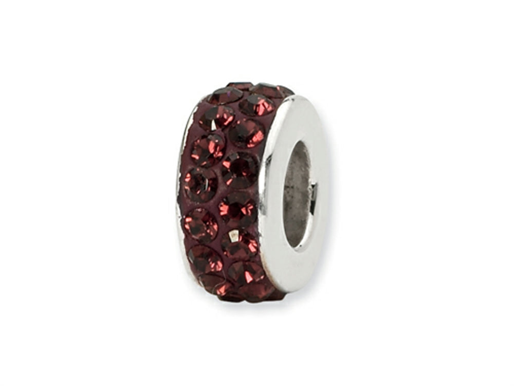 Reflections™ Sterling Silver June Double Row Preciosa Crystal Bead / Charm