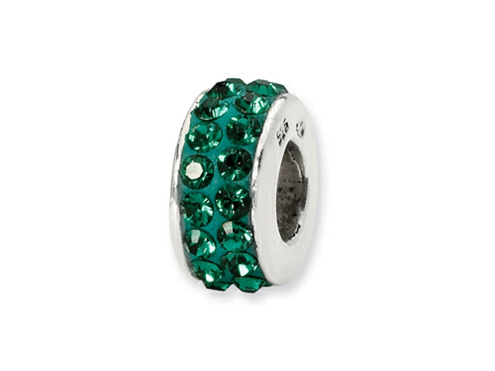 Reflections Sterling Silver May Double Row Preciosa Crystal Bead / Charm