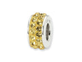 Reflections Sterling Silver November Double Row Preciosa Crystal Bead / Charm