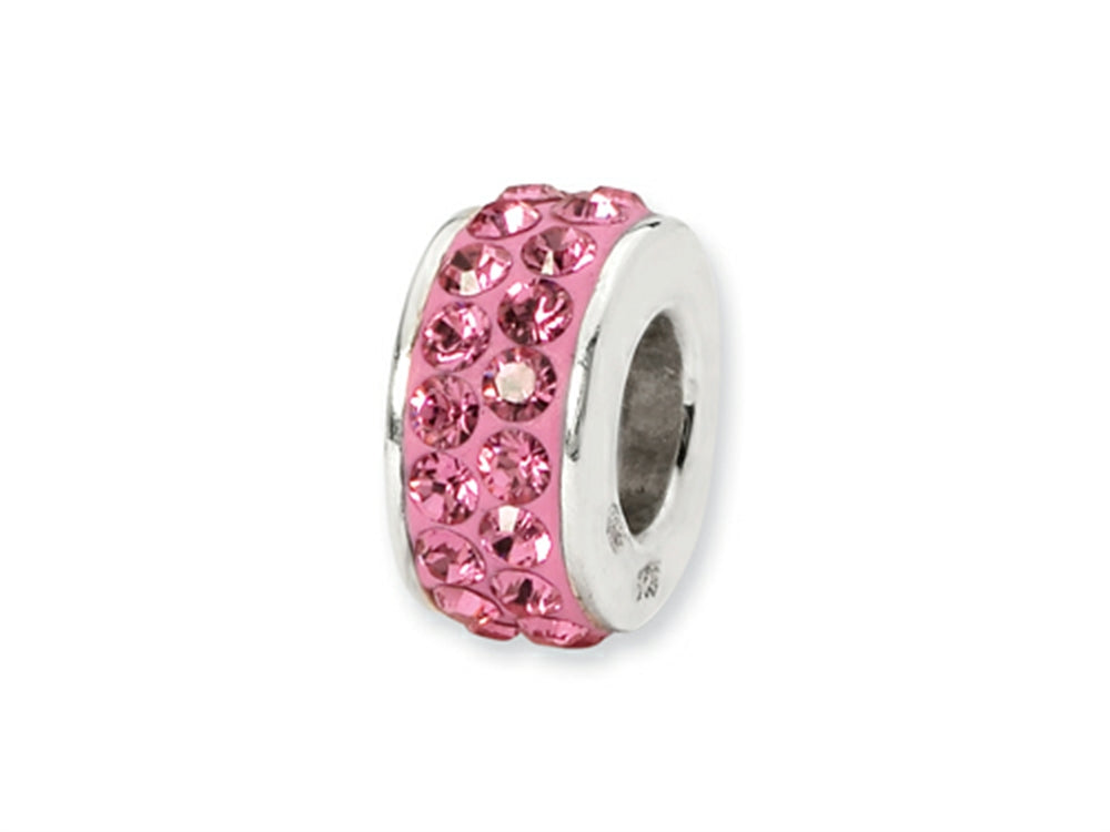Reflections™ Sterling Silver October Double Row Preciosa Crystal Bead / Charm
