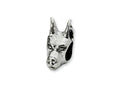 Reflections Sterling Silver Doberman Pinscher Head Bead / Charm