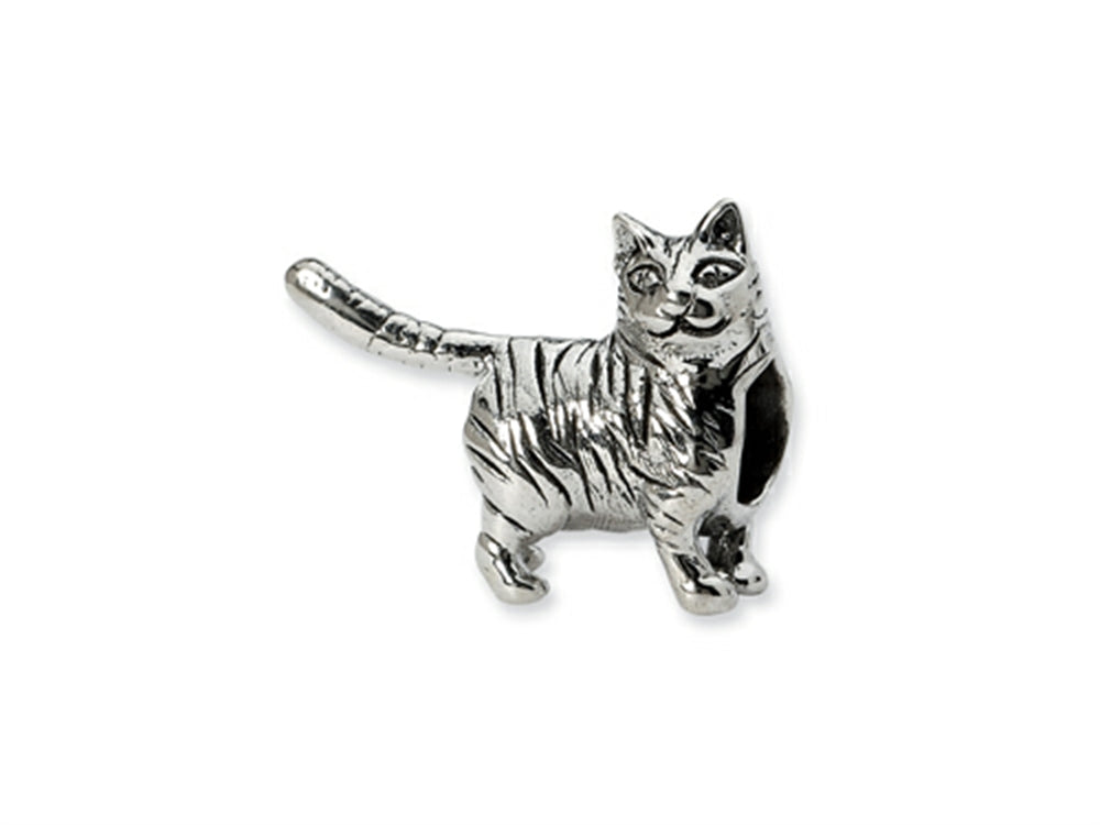 Reflections Sterling Silver American Shorthair Cat Bead / Charm