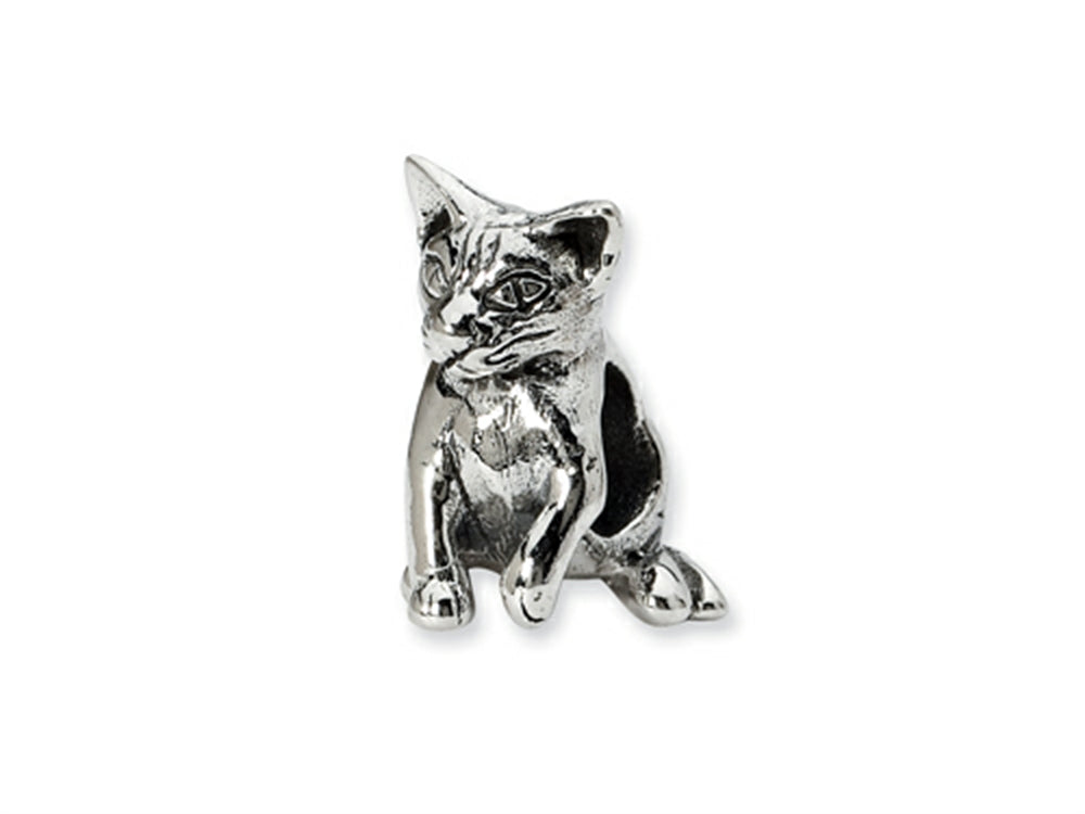 Reflections Sterling Silver Abyssinian Cat Bead / Charm