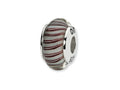 Reflections Sterling Silver Blue/Mauve Hand-blown Glass Bead / Charm