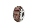 Reflections Sterling Silver Mauve/Purple Hand-blown Glass Bead / Charm