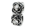 Reflections Sterling Silver CZ Connector Bead / Charm
