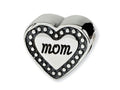 Reflections Sterling Silver Mom Heart Bead / Charm