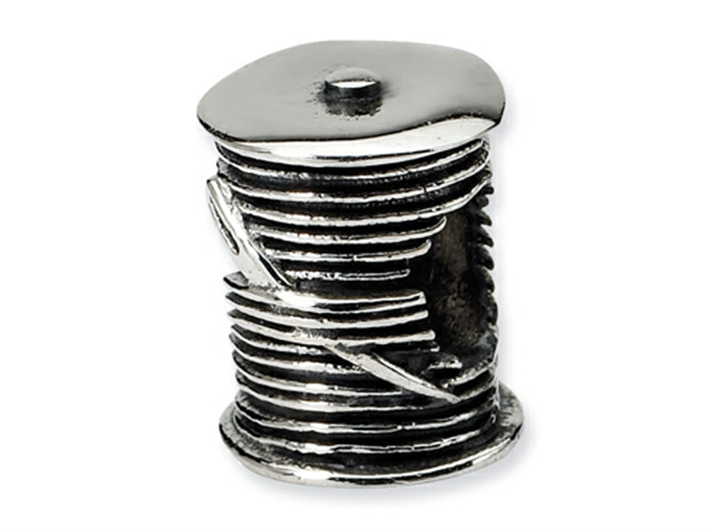 FJC Finejewelers Reflections Sterling Silver Thread and Needle Bead / Charm