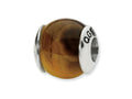 Reflections Sterling Silver Yellow Green Agate Stone Bead / Charm