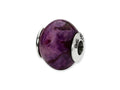 Reflections Sterling Silver Purple Magnasite Stone Bead / Charm