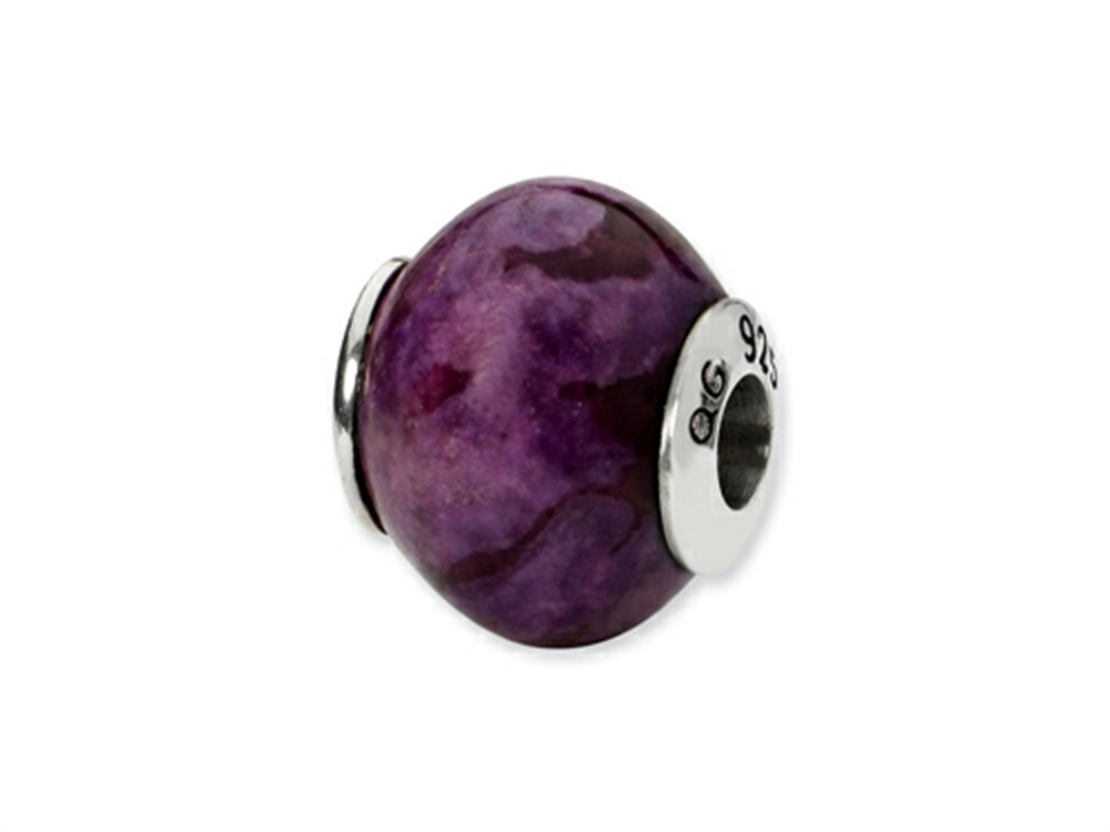Reflections Sterling Silver Purple Magnasite Stone Bead / Charm