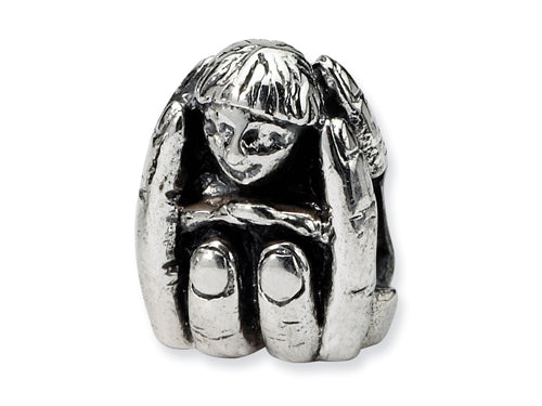 Reflections Sterling Silver Baby in Hands Bead / Charm
