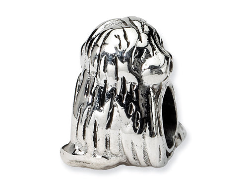 Reflections Sterling Silver Sitting Puppy Bead / Charm