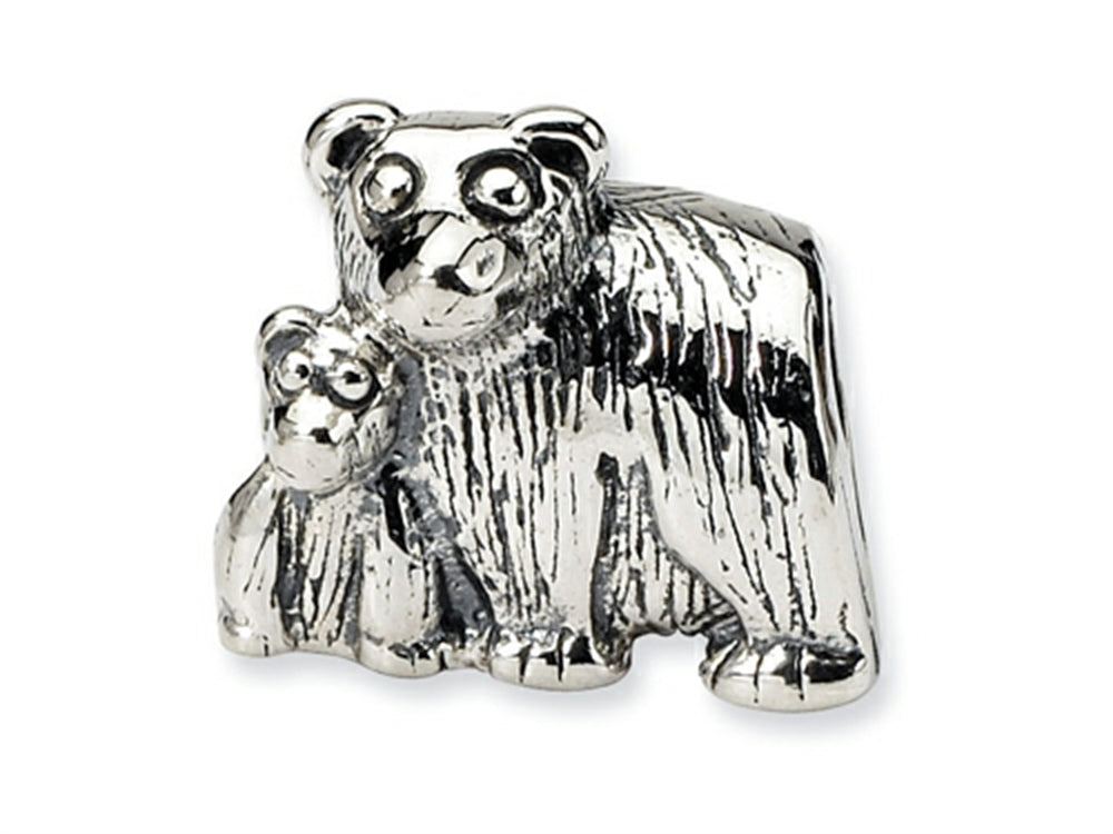 Reflections Sterling Silver Mama and Baby Bear Bead / Charm