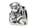 Reflections Sterling Silver Mama and Baby Monkey Bead / Charm