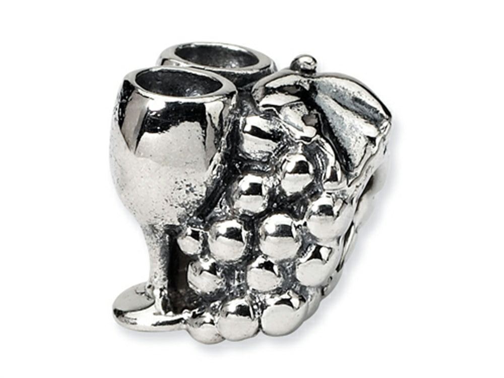 Reflections Sterling Silver Grapes and Glasses Bead / Charm