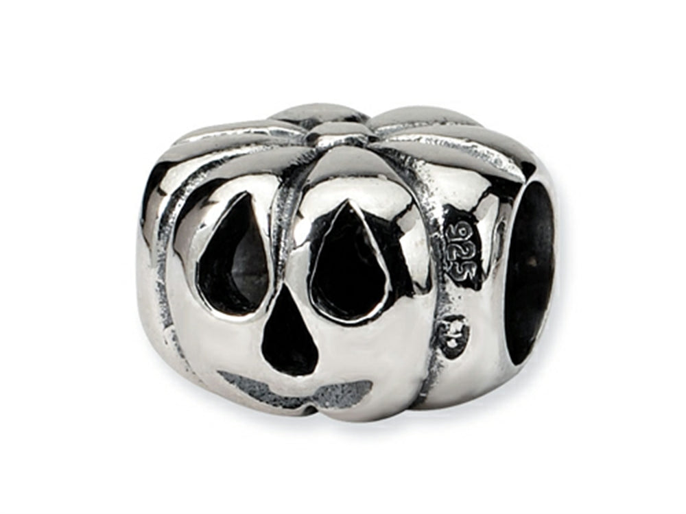 Reflections Sterling Silver Jack o Lantern Bead / Charm