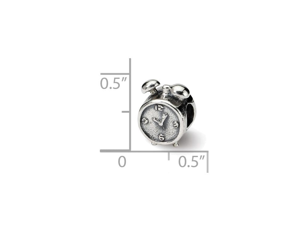Reflections Sterling Silver Alarm Clock Bead / Charm
