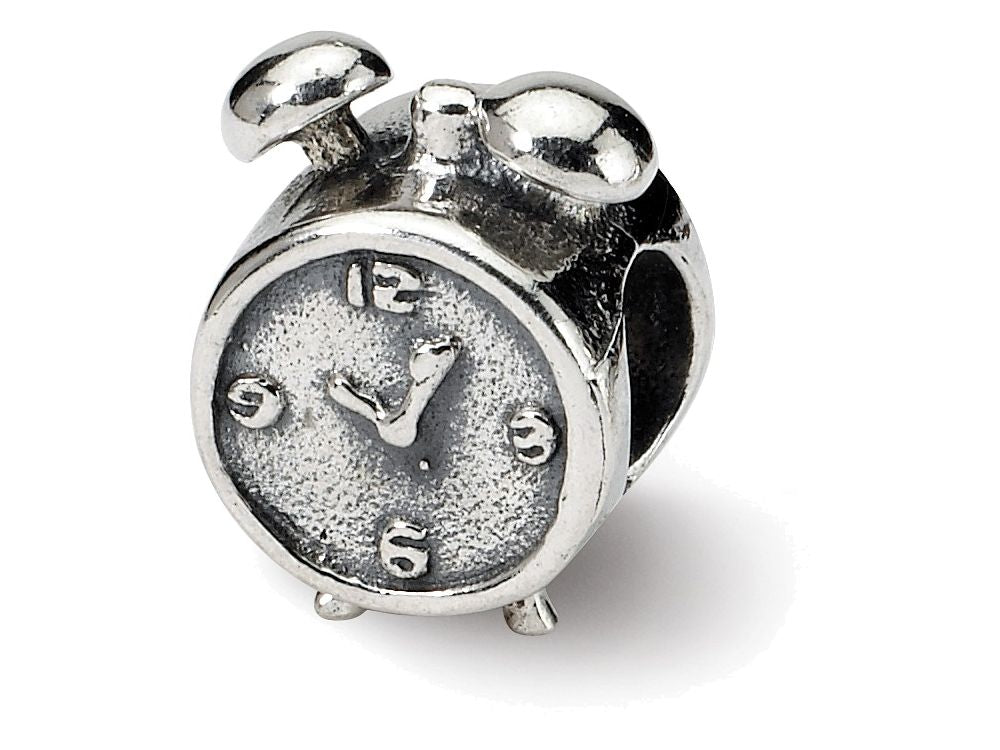Reflections Sterling Silver Alarm Clock Bead / Charm