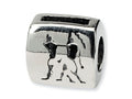 Reflections Sterling Silver Gemini Zodiac Antiqued Bead / Charm
