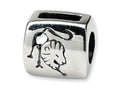 Reflections Sterling Silver Leo Zodiac Antiqued Bead / Charm