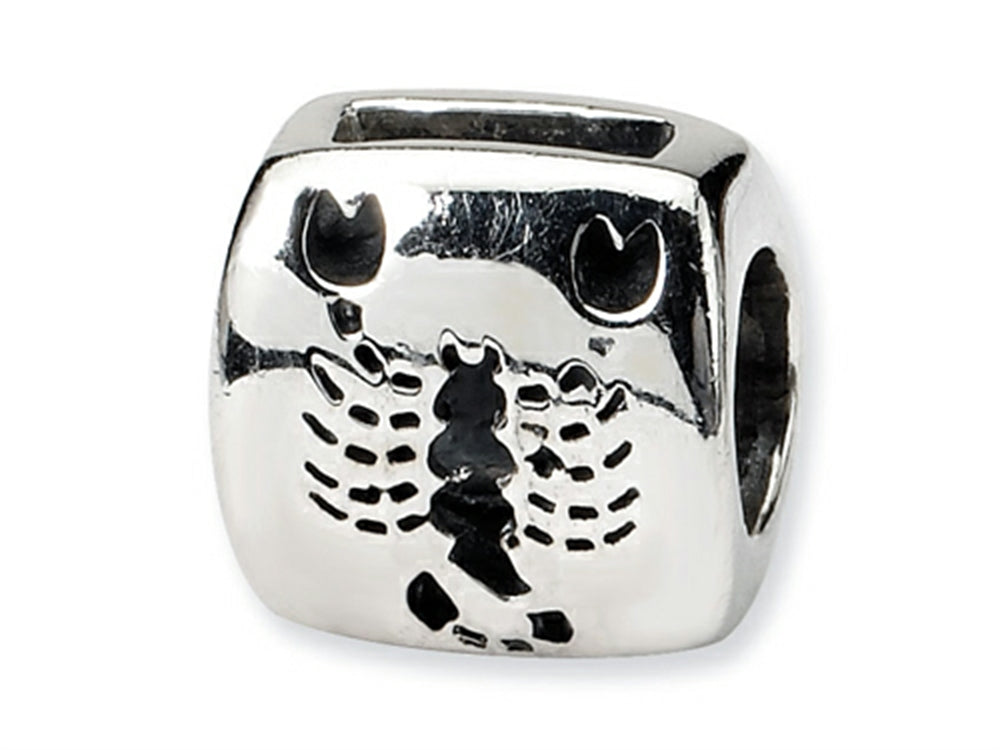 Reflections Sterling Silver Scorpio Zodiac Antiqued Bead / Charm