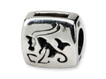 Reflections Sterling Silver Capricorn Zodiac Antiqued Bead / Charm