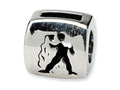 Reflections Sterling Silver Aquarius Zodiac Antiqued Bead / Charm