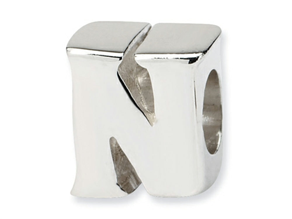 Reflections Sterling Silver Letter N Bead / Charm