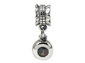 Reflections Sterling Silver Smokey CZ Round Dangle Bead / Charm
