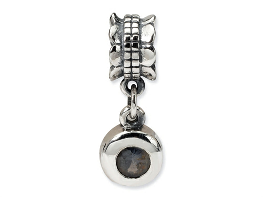 Reflections Sterling Silver Smokey CZ Round Dangle Bead / Charm