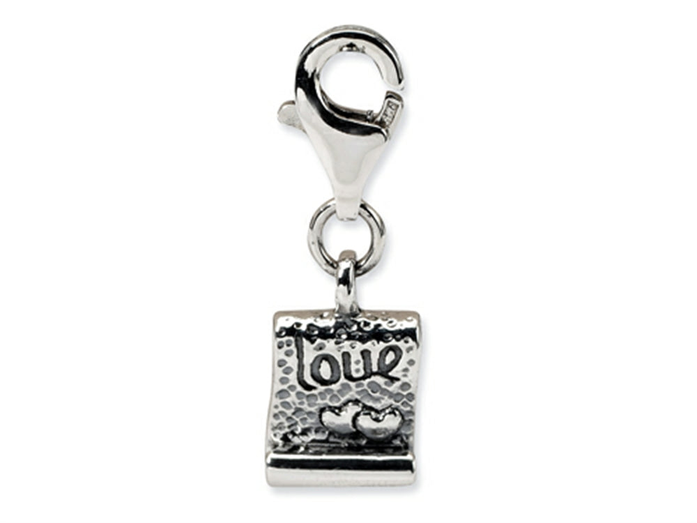Reflections Sterling Silver Love Note Click-on / Lobster Clasp for Bead / Charm Bracelets