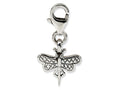 Reflections Sterling Silver Dragonfly Click-on / Lobster Clasp for Bead / Charm Bracelets